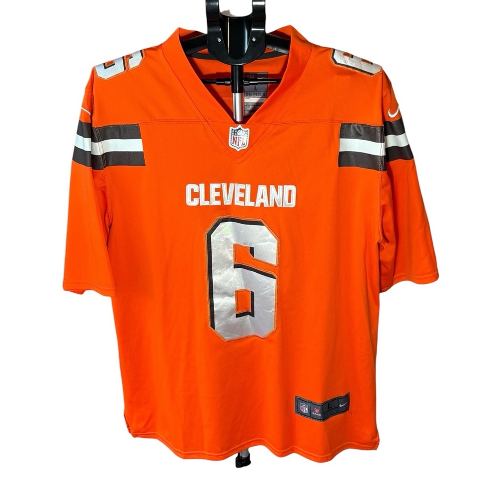 Nike NFL On Field Baker Mayfield Jersey #6 Cleveland Browns Orange Mens Large